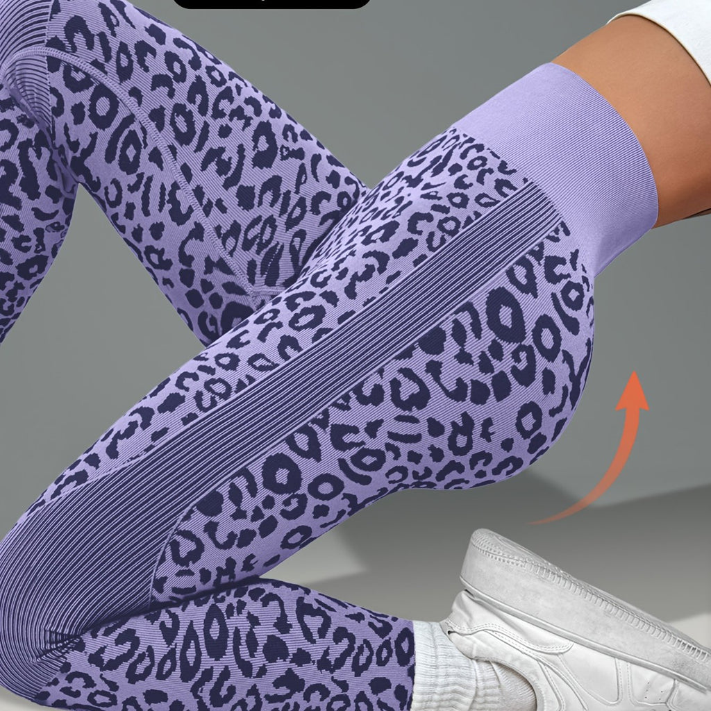 Legging Femme Imprimé Léopard Taille Élastique Antidérapant Stretch Respirant Pour Yoga Et Sport by LSDLBoutique.ch