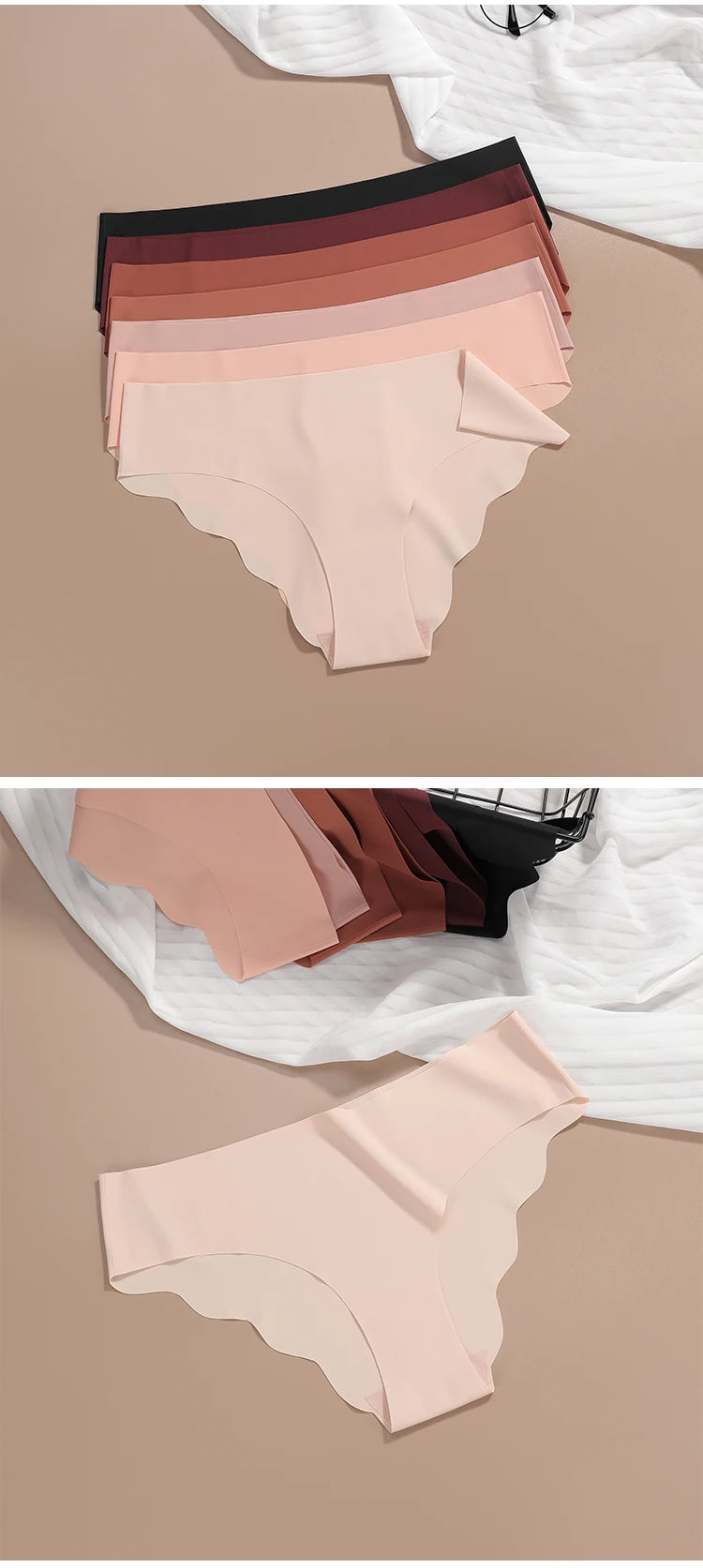 YMQJ Culotte Femme Taille Basse Laser Sans Couture