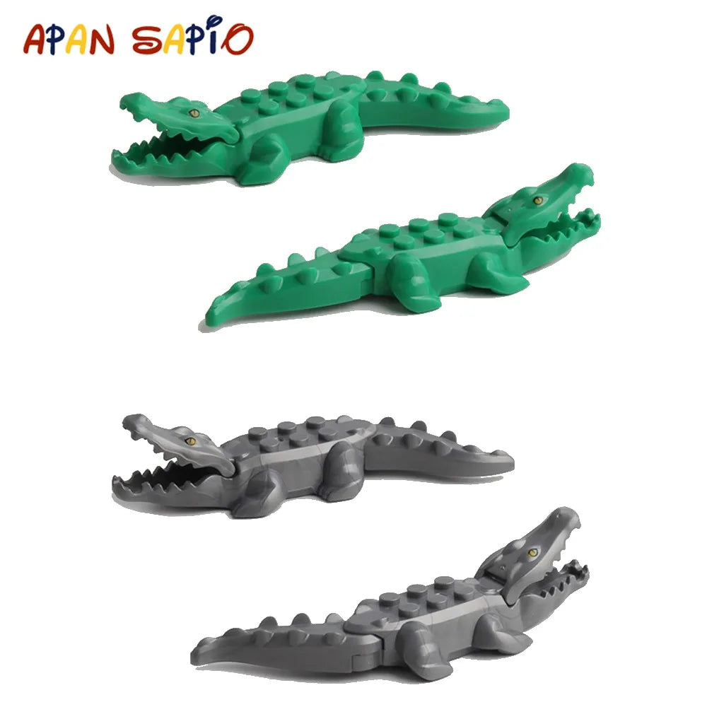 Blocs De Construction Animaux Crocodile Léopard Modèle Éducatif Briques Pour Enfants Jouets by LSDLBoutique.ch