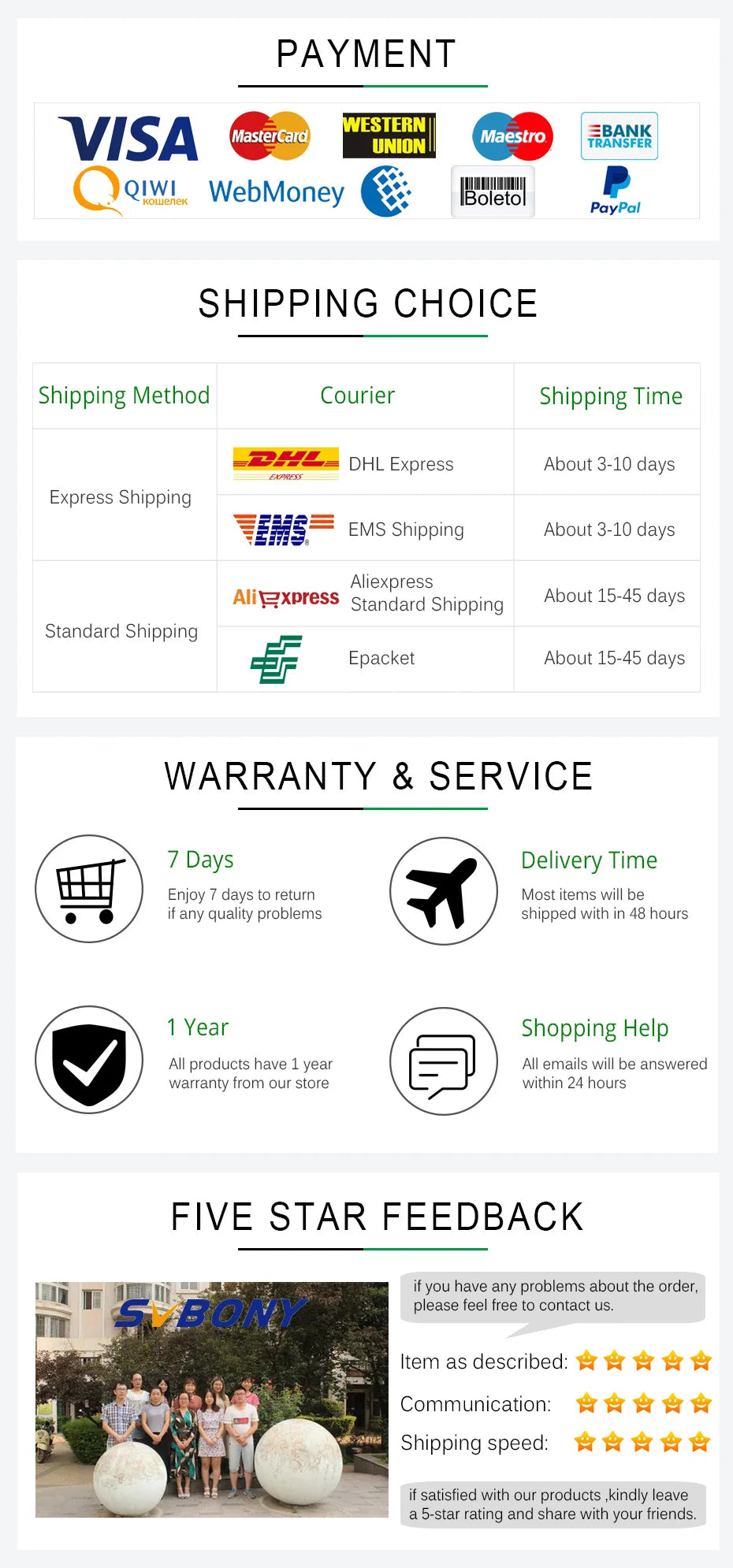 SVBONY Jumelles SV47 8x42 BAK4 FMC HD IPX7 Étanches