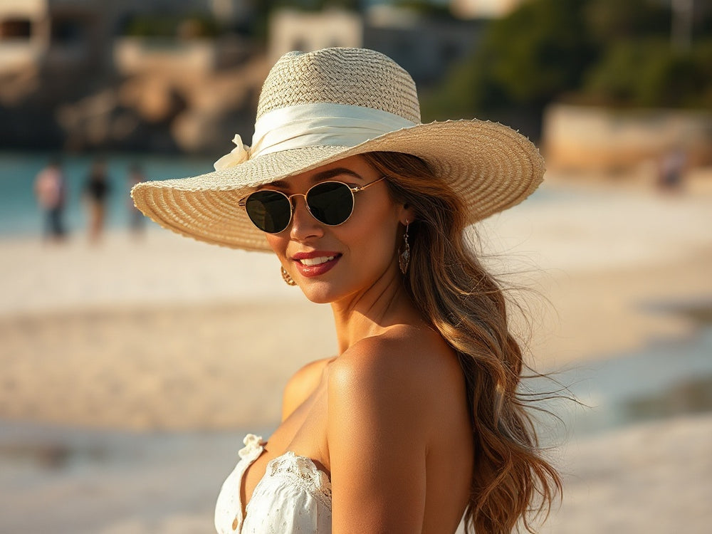 L'accessoire indispensable : le chapeau de plage en paille à grand bord