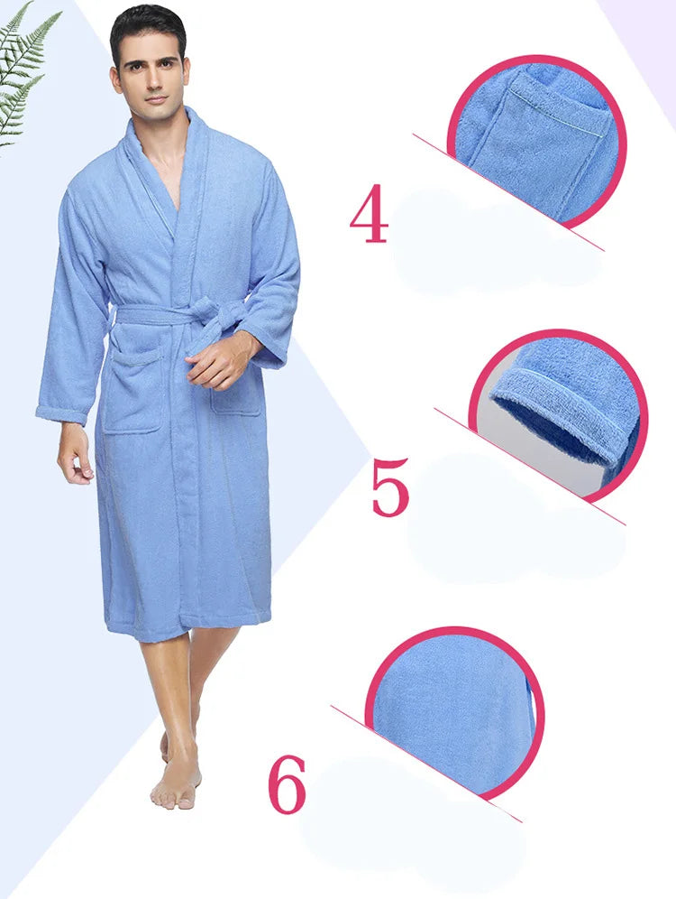 Robe de bain Unisexe Éponge Lavande