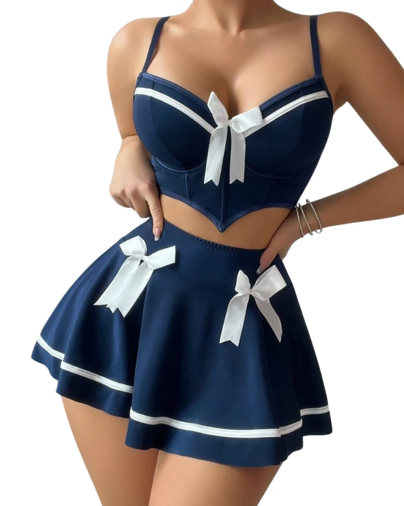 Les Secrets de Léa – Ensemble lingerie Navy deux pièces – Marine