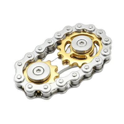 Metal Gear Hand Spinner - Stainless Steel with Gears