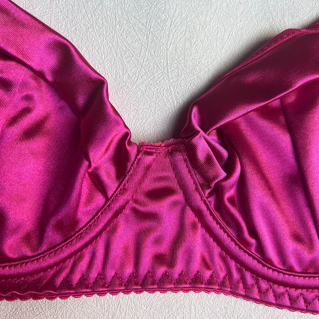 Ellolace Lingerie Satin Fin Dentelle Rouge 5Pièces