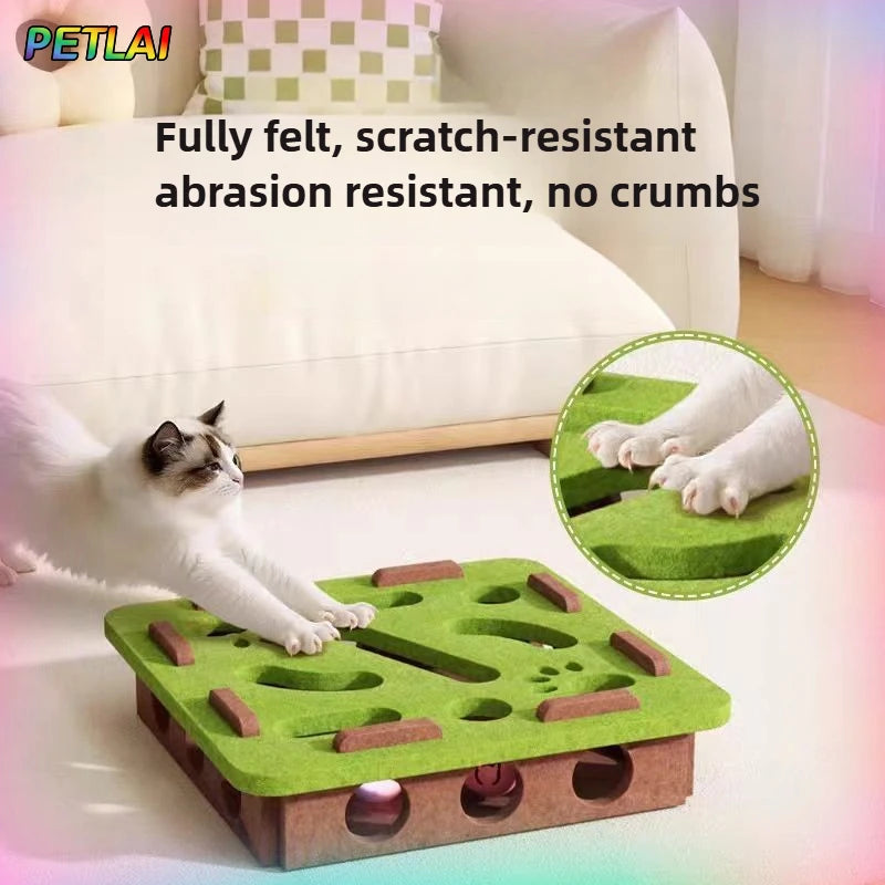 PetLai Jouet Labyrinthe En Feutre Boules Cloche Coloré