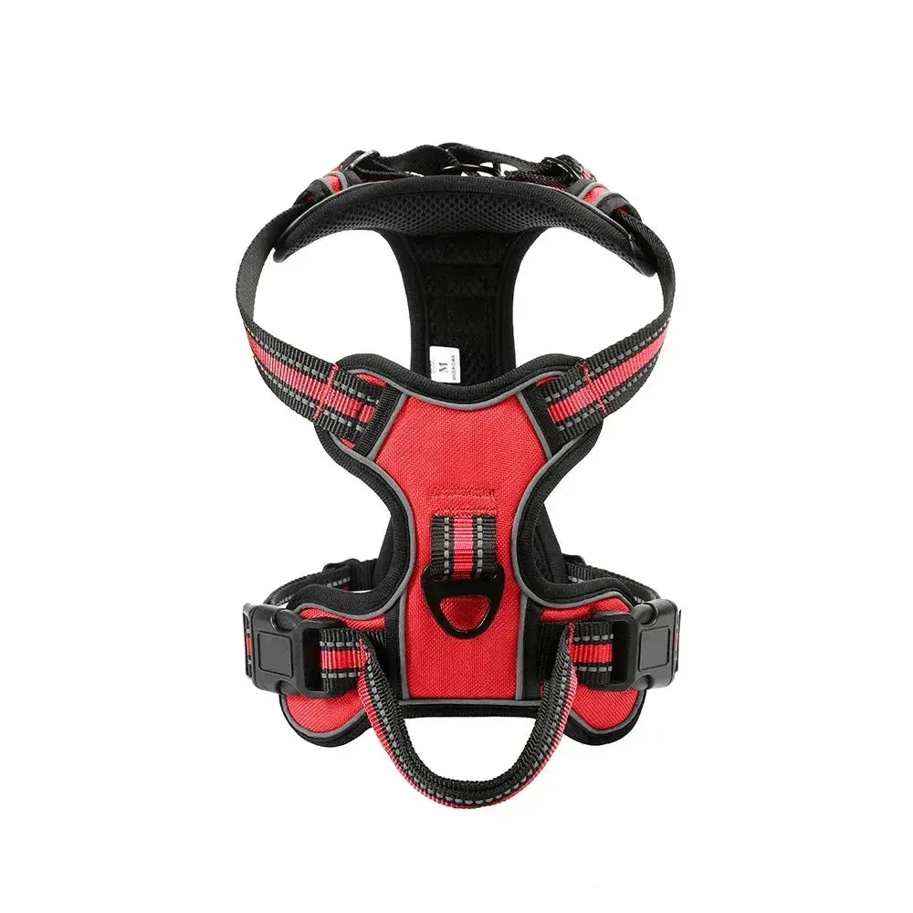 Harnais réglable en nylon pour chien - rouge et noir, LSDLBoutique
