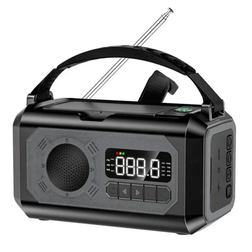 Radio De Secours Solaire 12000mAh AM FM NOAA Avec Lampe Recharge USB Pour Randonnée Camping Et Urgence by LSDLBoutique