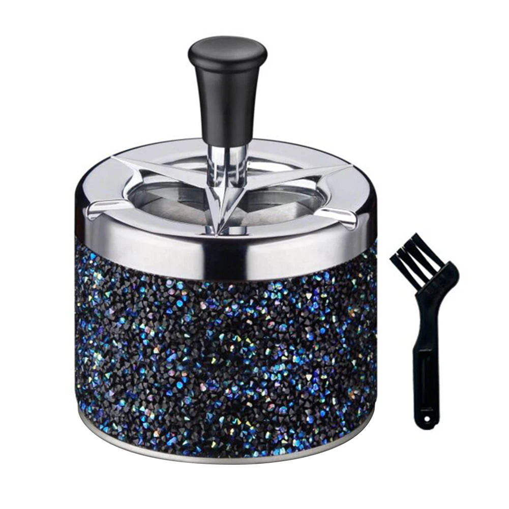 Cendrier Voiture Poussoir Couvercle Rotatif Autonettoyant Alloet