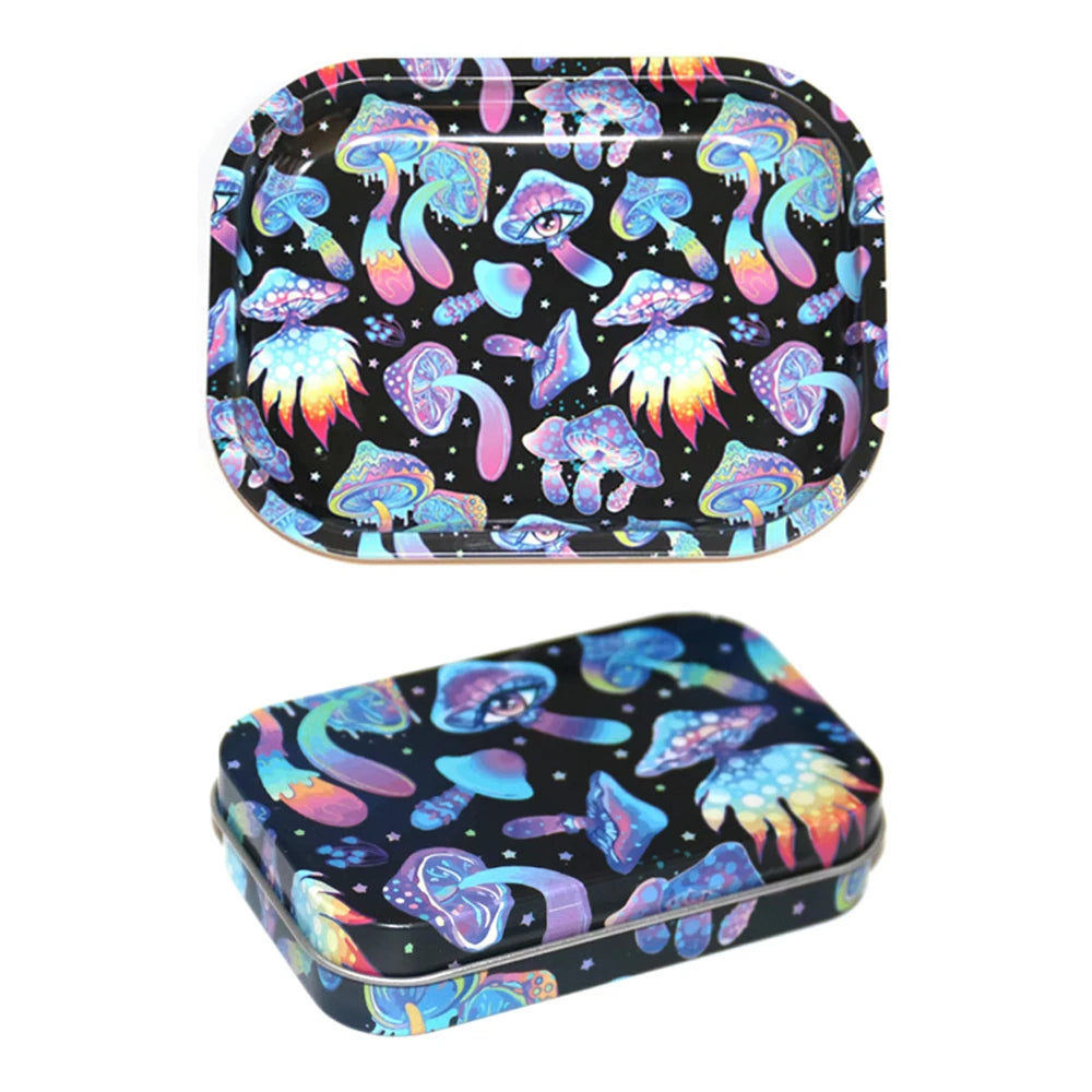 Plateau Roulant 18x14 cm En Fer Blanc Pour Tabac 2 Pièces