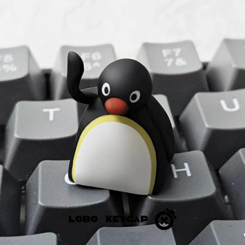 LOBO Capuchon Clavier Pingouin En Résine Kawaii ESC