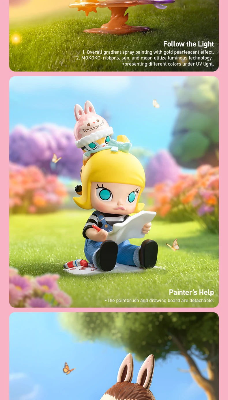 POP MART Mokoko Figurine PV Boîte Aveugle Kawaii Collection