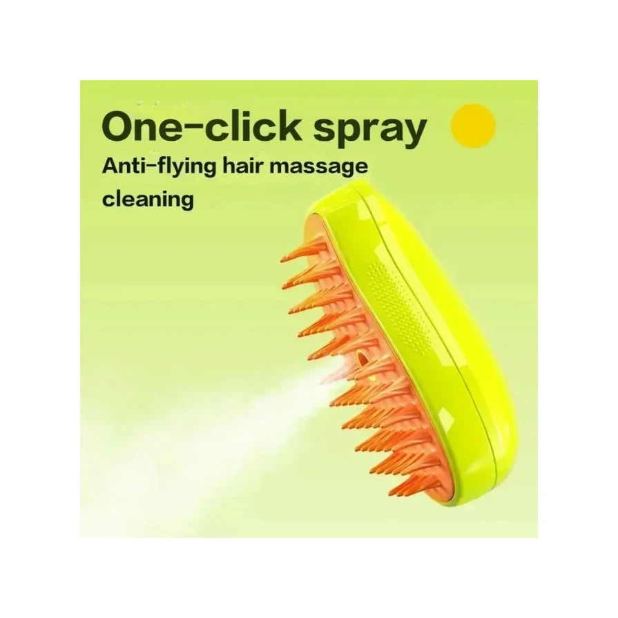 Brosse Vapeur Rechargeable 3-En-1 Pour Chats Et Chiens Anti-Mue Massage Démêlage Efficace by LSDLBoutique.ch