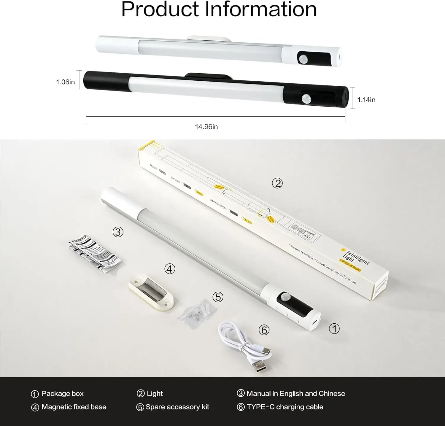 Xiaomi Veilleuse LED Sans Fil Capteur Mouvement 2000mAh