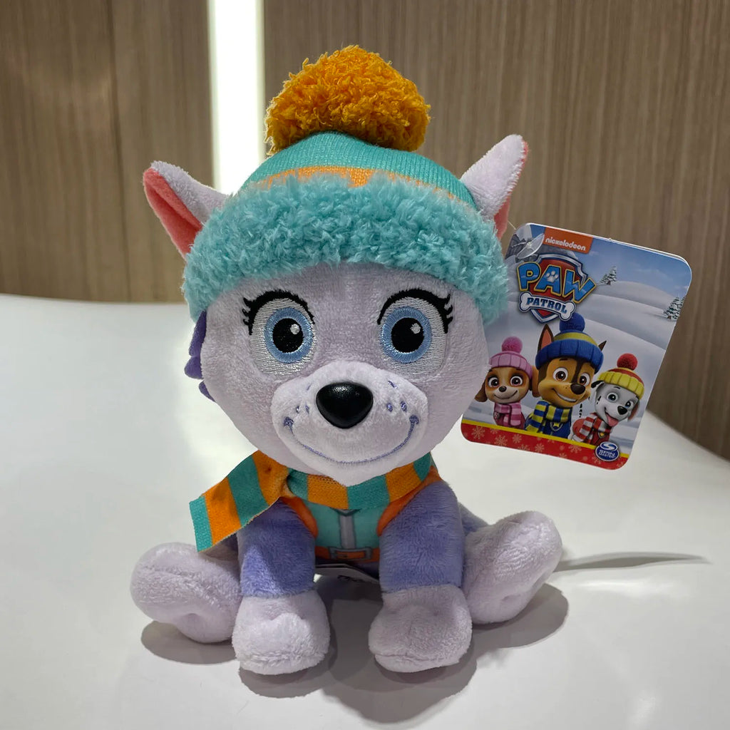 Original PAW Patrol Holiday Style Skye Chase Everest en écharpe et chapeau Jouet en peluche sous licence officielle pour les âges de 1 et plus de 6 pouces 15,2 cm by LSDLBoutique.ch