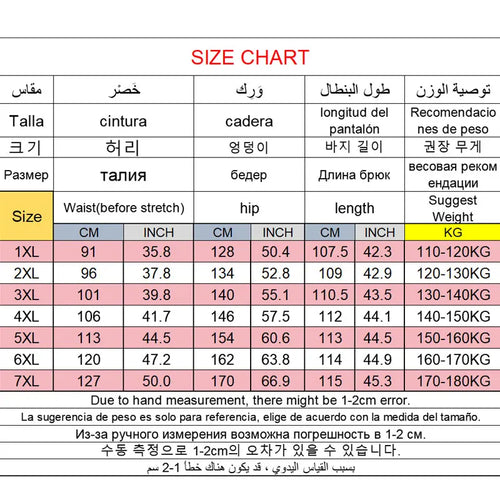 Pantalon De Survêtement Homme Grande Taille 7XL Coton