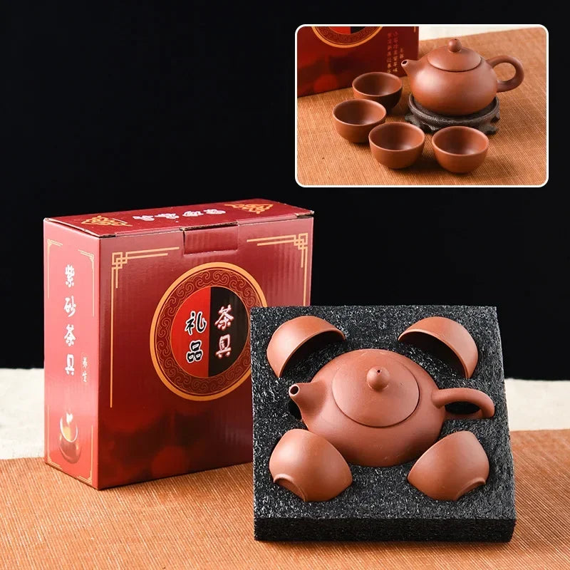 Service à thé céramique Kung Fu – 1 théière et 4 tasses