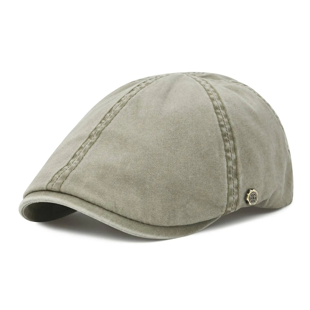 VoBoom Casquette Plate Coton Ivy Bleu Marine Unisexe