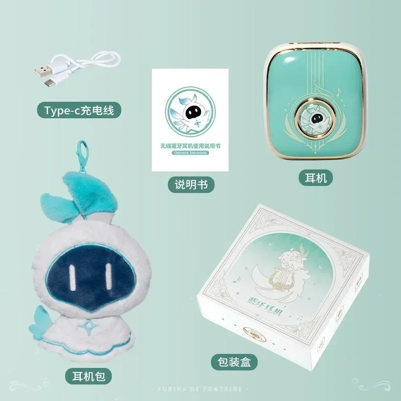 Venti Casque Bluetooth 5.4 Turquoise Genshin Impact Cosplay