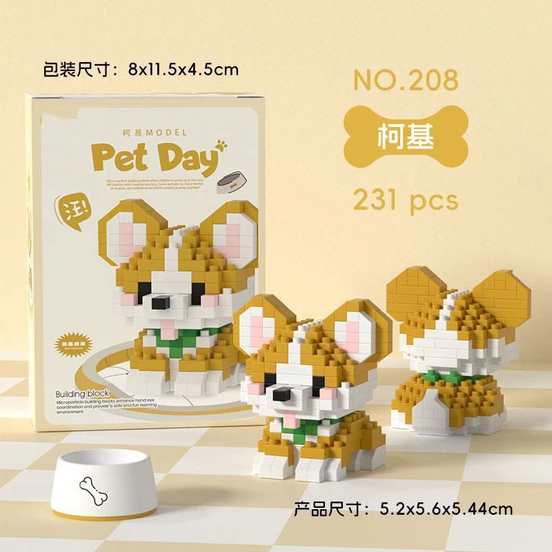 Mini Blocs De Construction Animal Chiens Chats Kit A Assembler Jouets Educatifs Pour Enfants 10 12 Ans Cadeau by LSDLBoutique.ch