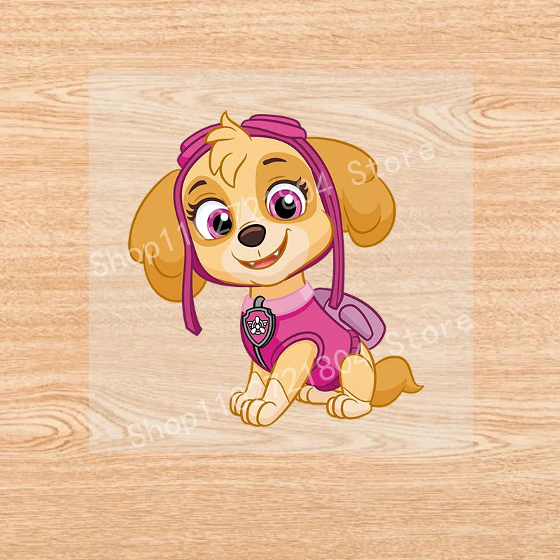 PAW Patrol-Autocollants de vêtements de dessin animé mignons, fer sur des patchs, autocollants de transfert de chaleur Anime Kawaii, cadeau de bricolage cool, fête de vacances by LSDLBoutique.ch