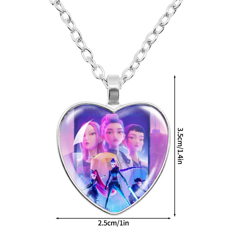 Porte-clés Perles Multicolores Kpop Avec Plaque Ronde Image