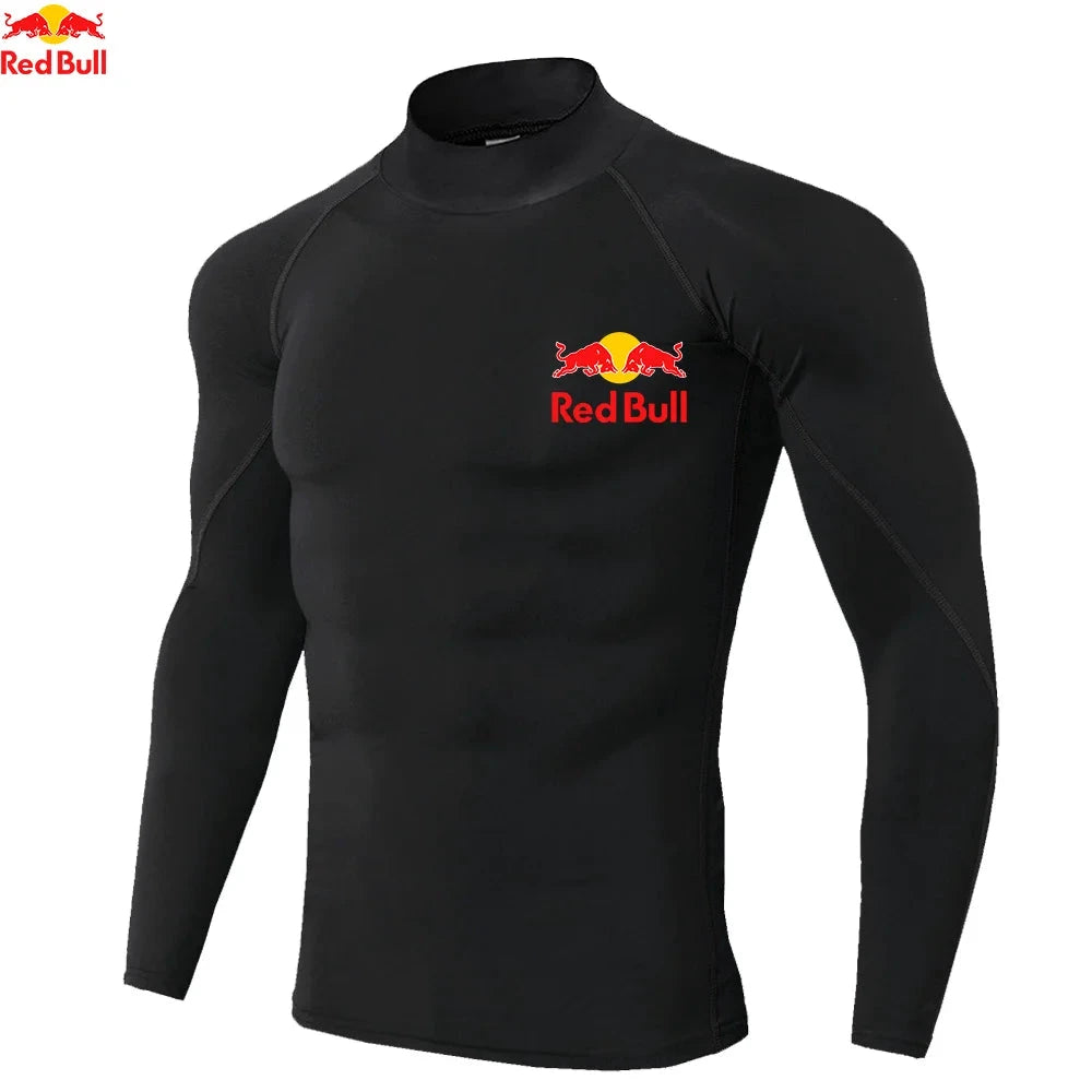 Red Bull Maillot Compression Manches Longues Blanc Séchage