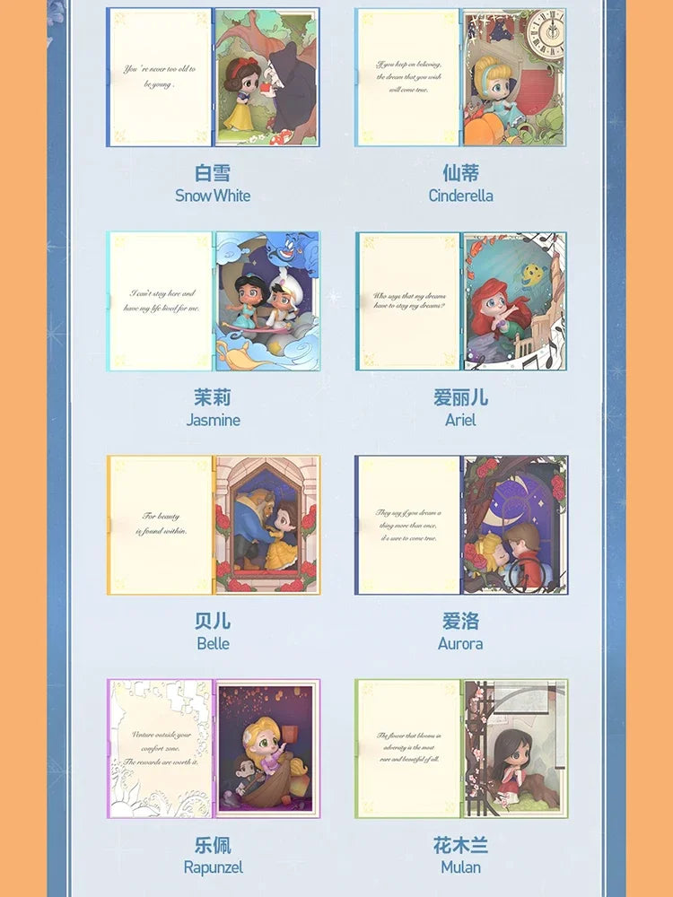 POP MART Disney Princess Fairy Tales Ensemble de Scènes Boîte Aveugle