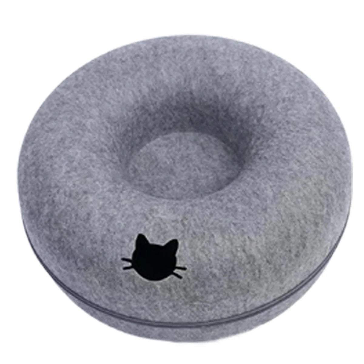B Tunnel Chat Beignet Interactif Tissu Oxford Gris Clair Luxe