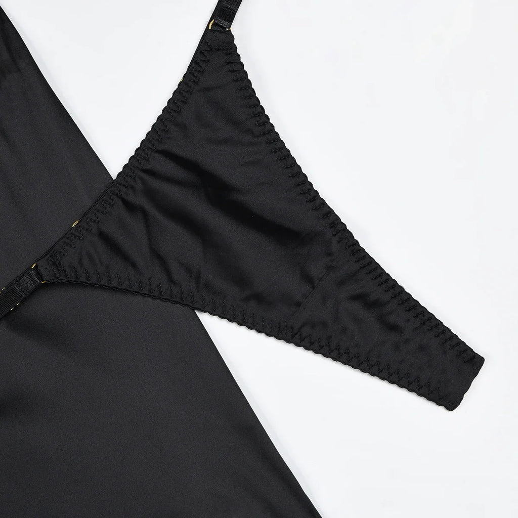 Ellolace Ensemble Lingerie Soutien Gorge Croisé Push Up Dentelle Rouge