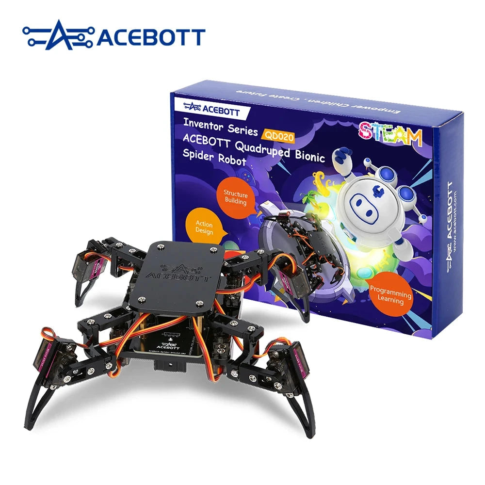 Acebott QD020 Robot Araignée Quadrupède Bionic Kit Explorateur