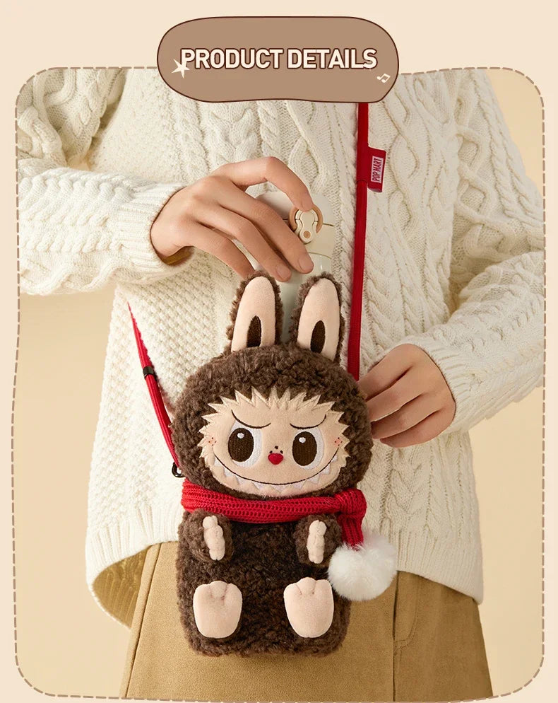 Pop Mart Labubu The Monsters Peluche Marron Sac Bandoulière