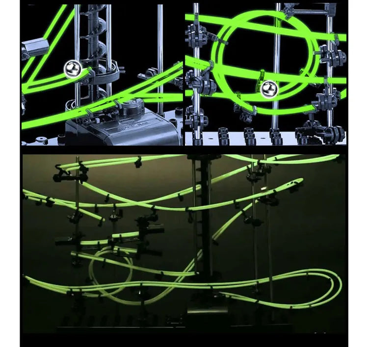 Boule de montagnes russes lumineuse Spacerail, labyrinthe de course, jeux de piste de course, niveau 2 3 4, modèle d'ascenseur électrique, jouet scientifique éducatif by LSDLBoutique.ch