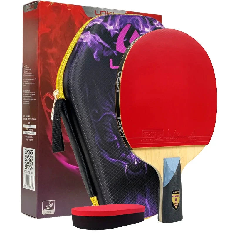 Loki Dragon Raquette Tennis De Table Bois Carbone 7 Plis