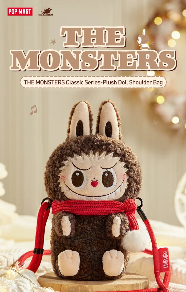 Pop Mart Labubu The Monsters Peluche Marron Sac Bandoulière