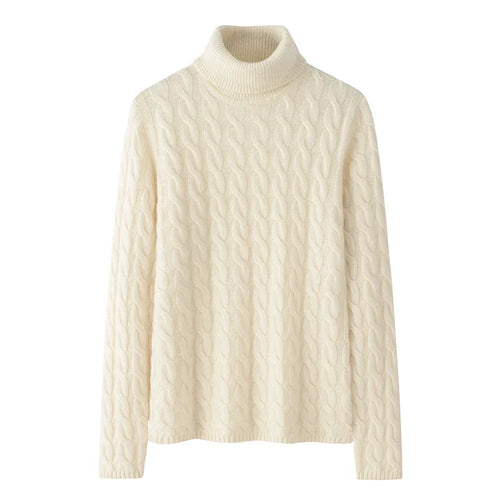 Pull Chaud Femme Cachemire Col Montant Tricoté Hiver by LSDLBoutique.ch