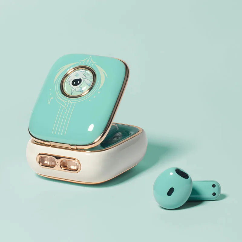 Venti Casque Bluetooth 5.4 Turquoise Genshin Impact Cosplay