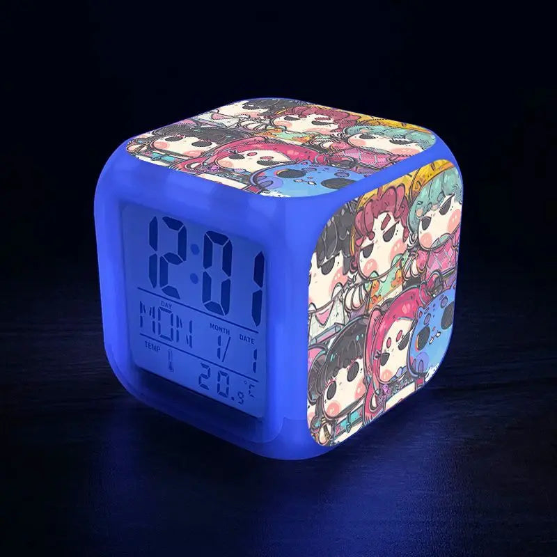 Nouveau KPop chasseurs de démons Mira Jinu Zoey dessin animé mignon réveil étudiant chevet veilleuse horloge électronique ornement décoratif by LSDLBoutique.ch
