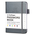 Carnet mot de passe couverture rigide avec onglets alphabétiques