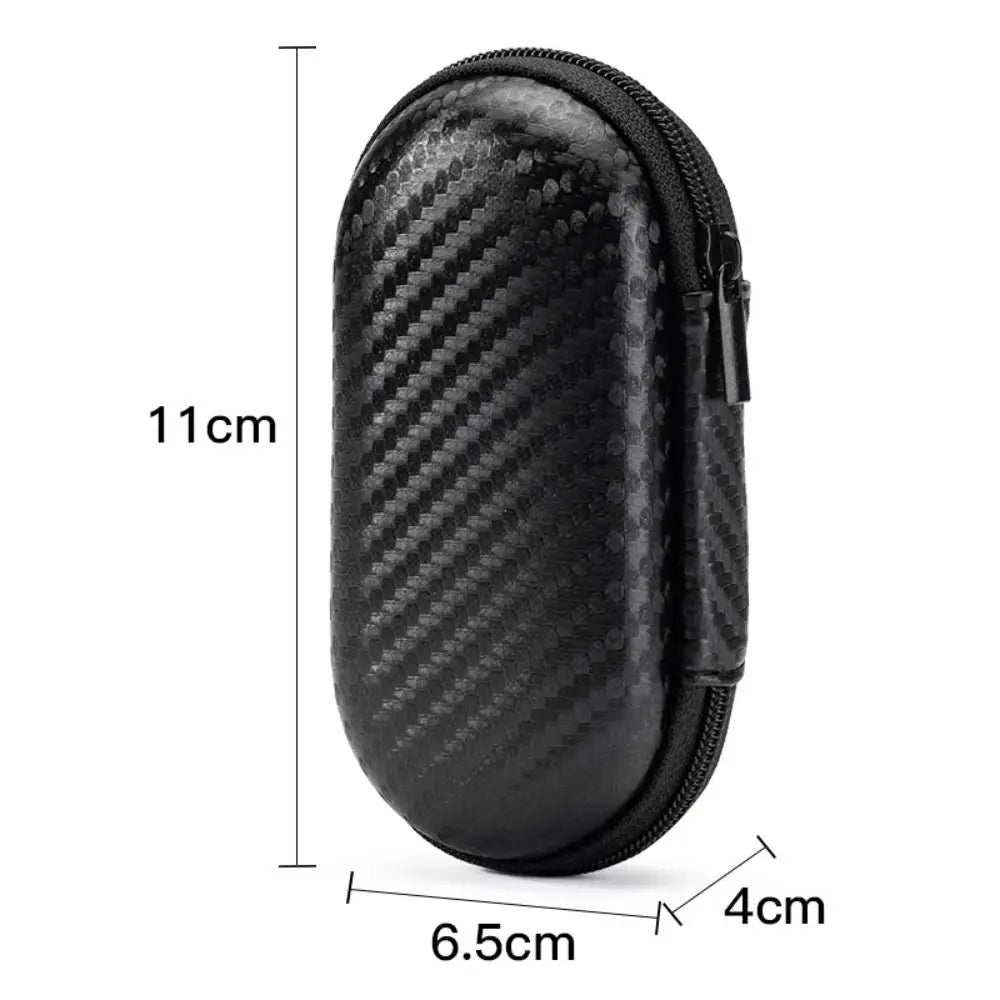 Etui de transport rigide en EVA noir; boîtier compact 11×6,5×4 cm à fermeture éclair