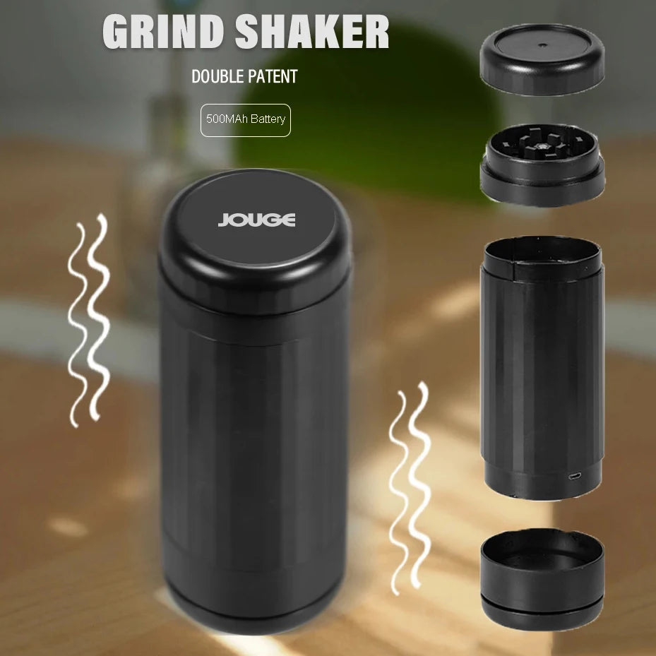 2-in-1 Electric Tobacco Grinder, USB Rechargeable, High Power