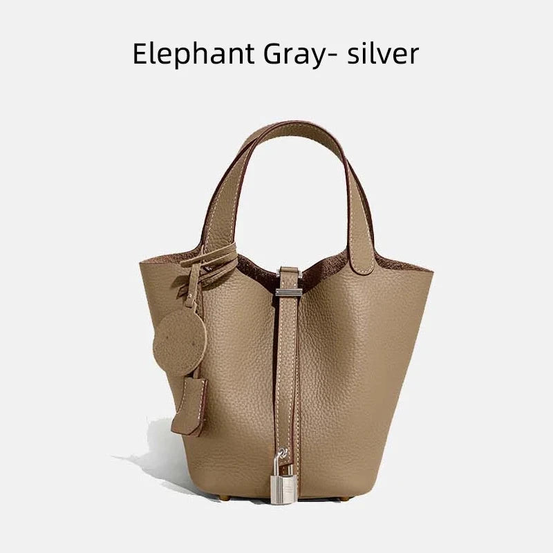 Sac à main seau en cuir véritable - Mendy - LSDLBoutique