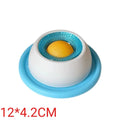 Gant de toilettage en silicone pour chiens et chats, bleu et jaune, picots souples