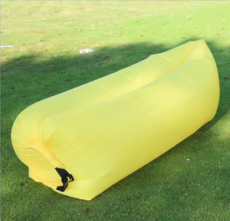 Inflatable air sofa for beach and camping – with carry bag