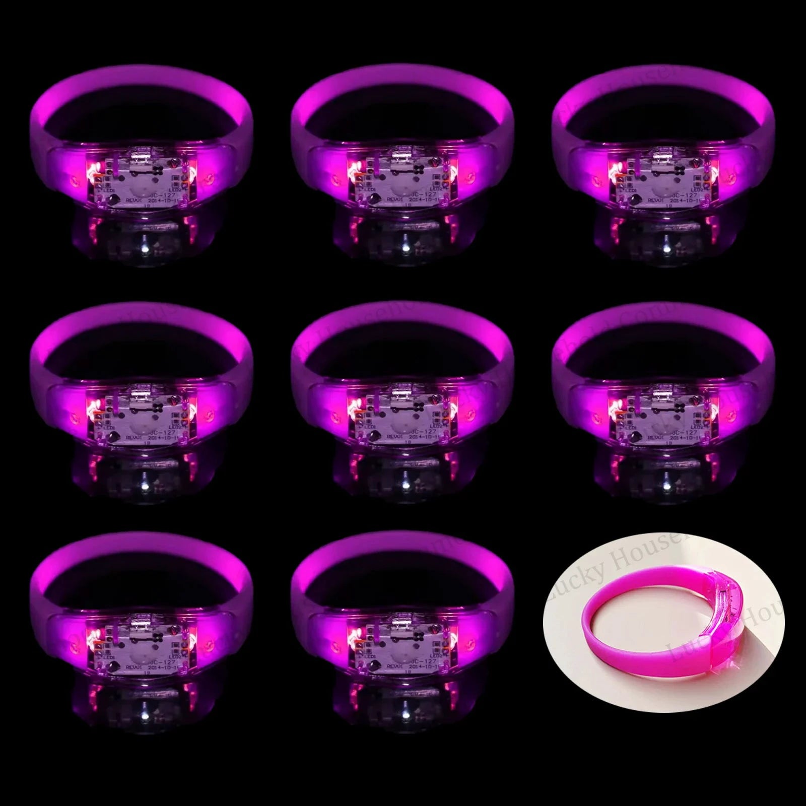Bracelets LED lumineux activés par musique – Plusieurs lots