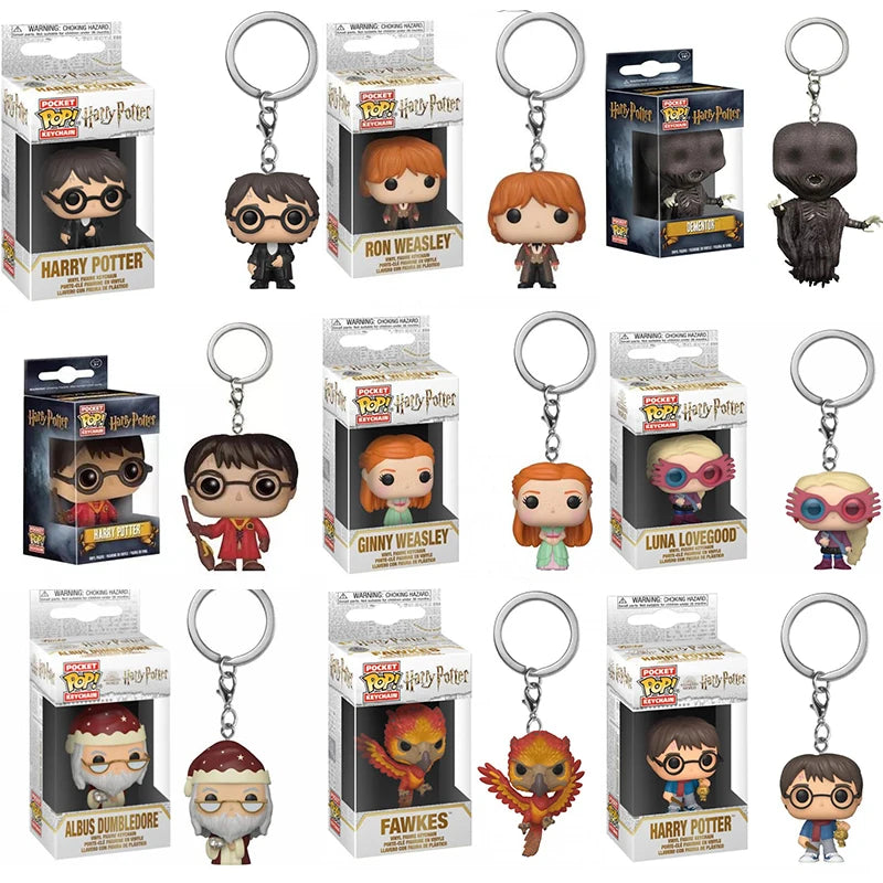 Funko POP-Porte-clés figurine d'action, poupées modèles, Dementor, Hermione, Luna, Lovegood, Dobby, Snape, Ron, Ginny, Magic School, Fawkasultraviolet by LSDLBoutique.ch