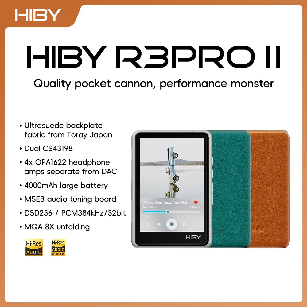HiBy Lecteur HiFi Portable Double CS43198 DAC 4000mAh