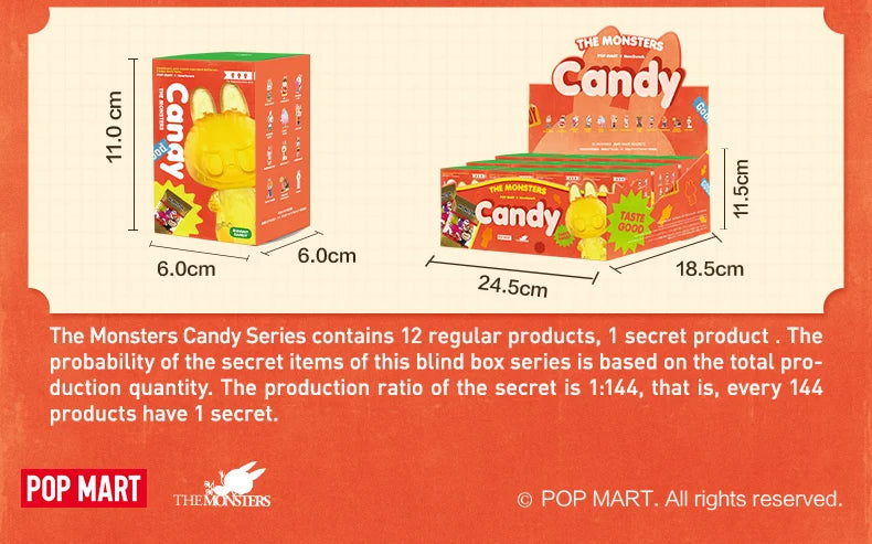 Pop Mart Labubu Figurine Monstres Bonbons PVC Rose Bleu