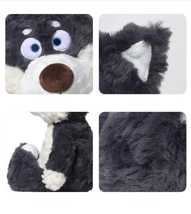 Peluche Loup Gris 40 Cm Coton PPS Doux Compagnon