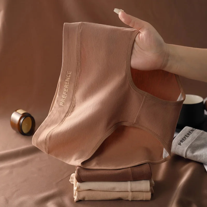 Preference Culotte Taille Haute Coton Beige Marron 7 Pièces